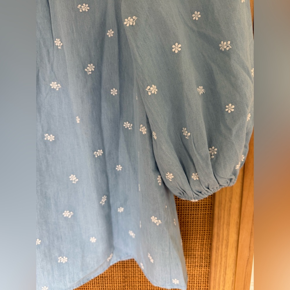 Sezane Kellia Blouse in Denim size 6 NWT 100% cotton - Picture 8 of 16